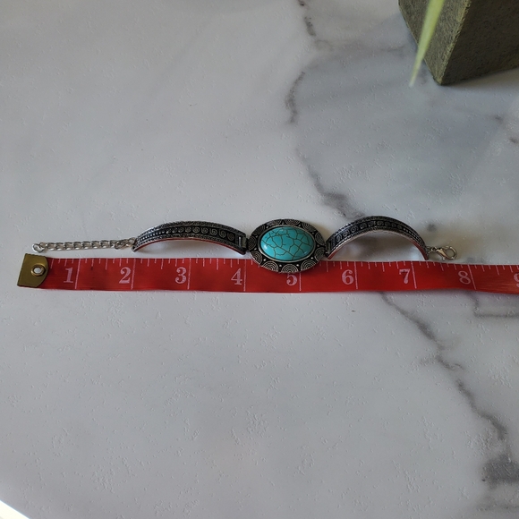 Silver Tone & Turquoise Bracelet 💥3 for $24💥 - Picture 9 of 14